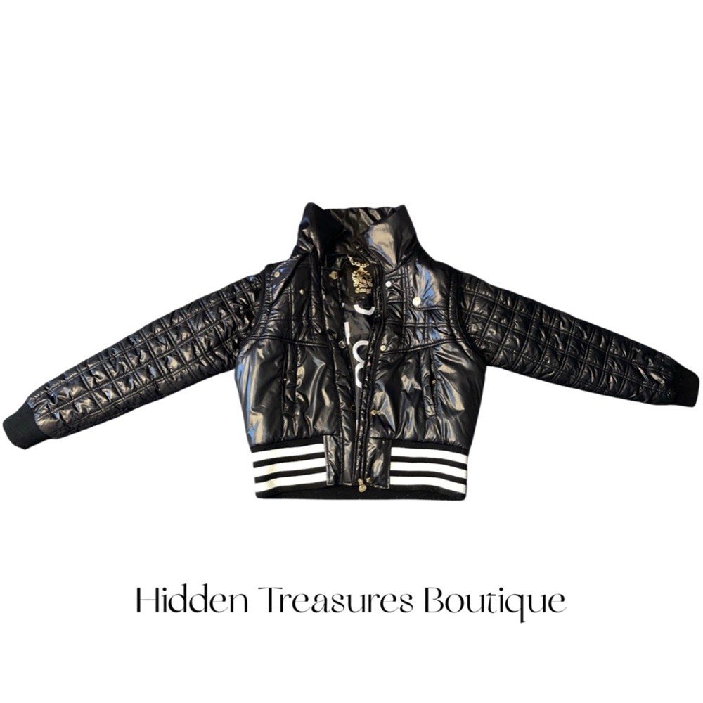 COOGI Semi Cropped Jacket with Removable Sleeves